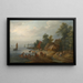 Le passage de la rivière - Theobald Michau — ingelijst kunstwerk aan de muur