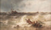 scheepswrak bij de pier - Theodor Alexander Weber — weergave van het kunstwerk