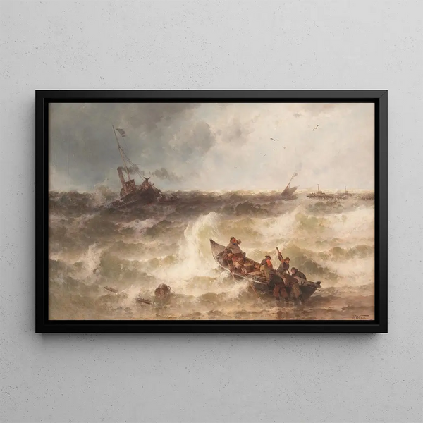 Theodor Alexander Weber - Shipwreck by the pier.webp