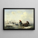 La Neva in Sint-Petersburg Leningrad in de winter - Theodor Hildebrandt — ingelijst kunstwerk aan de muur