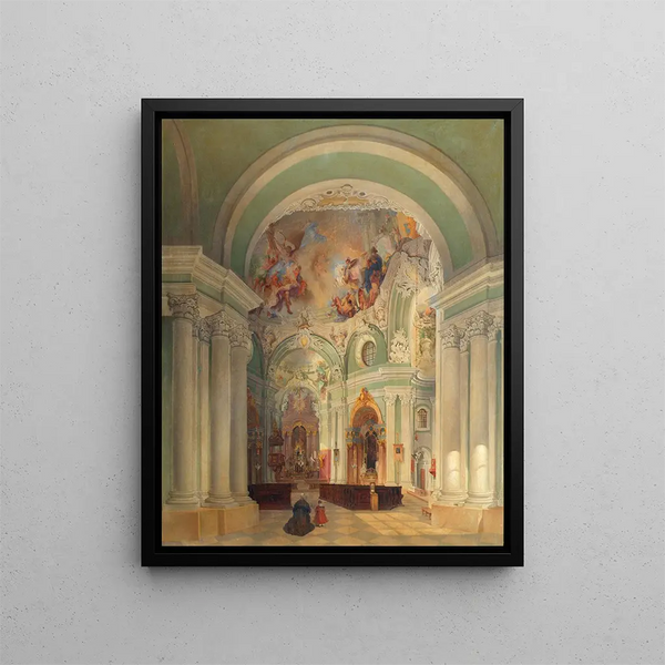 Theodor Jachimowicz - Das Innere der Piaristenkirche in Wien.webp