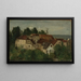 Dorpshuizen aan de waterkant - Theodor Joseph Hagen — ingelijst kunstwerk aan de muur