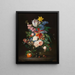 Magnifieke stilleven van bloemen met insecten - Theodor Mattenheimer — ingelijst kunstwerk aan de muur