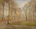 Herfstdag in het Jægersborg hertenkamp in het noorden van Kopenhagen - Theodor Philipsen — weergave van het kunstwerk