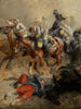 De paardengevecht - Theodor Rudolf Rocholl — weergave van het kunstwerk