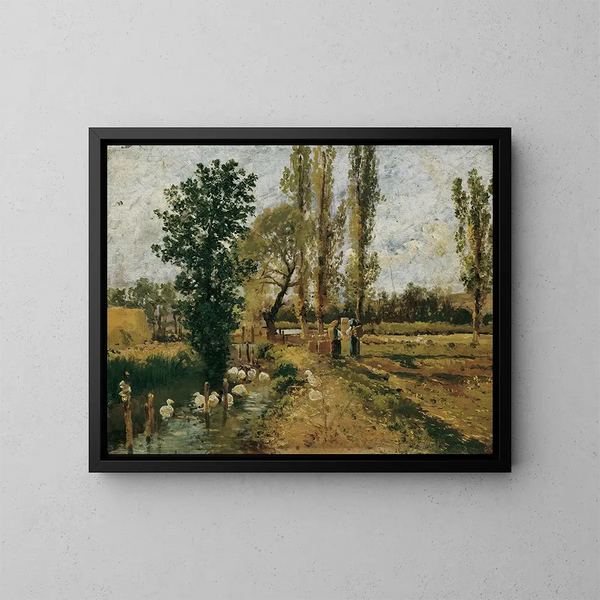 Landscape Painting of Bach - Theodor von Hermann — framed artwork on a wall