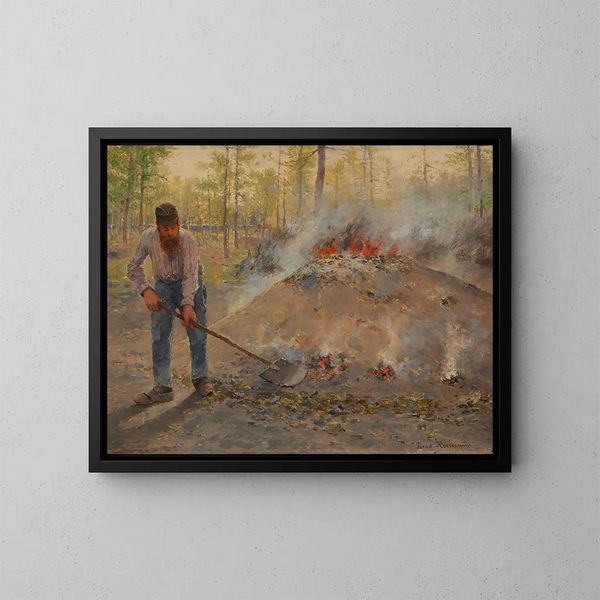 In the Fontainebleau Forest - Theodor von Hermann — framed artwork on a wall