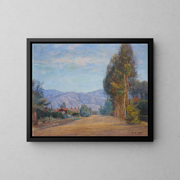 Hills near Redlands, California - Theodore Clement Steele — framed artwork on a wall