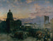 van Rue Washington in Indianapolis bij schemering - Theodore Clement Steele — weergave van het kunstwerk
