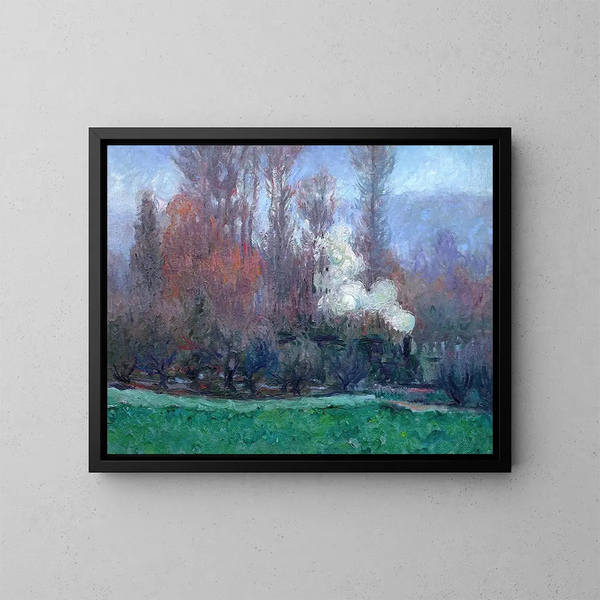 The Train at Giverny - Theodore Earl Butler — framed artwork on a wall