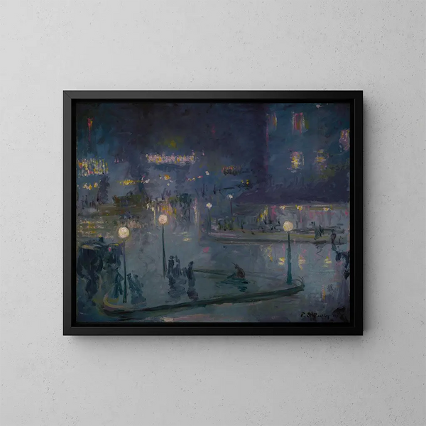 Place de Rome la nuit - Theodore Earl Butler — framed artwork on a wall