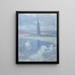 Standbeeld van de Vrijheid in New York in de mist - Theodore Earl Butler — ingelijst kunstwerk aan de muur