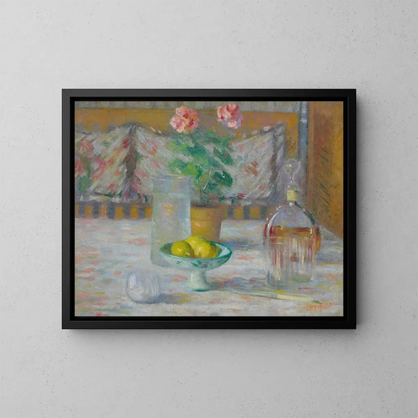 Nature morte avec des citrons - Theodore Earl Butler — framed artwork on a wall