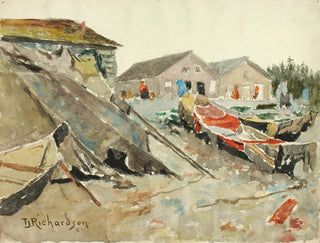 Theodore J Richardson - Drying Blankets Over Canoes.webp