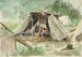 Indiaans kamp in Alaska - Theodore J. Richardson — weergave van het kunstwerk