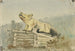 Tombe indiaan totem van wolf op de graf van de sjamaan in Wrangell - Theodore J. Richardson — weergave van het kunstwerk