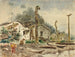 Vue van Wrangell, Alaska, in 1884 - Theodore J. Richardson — weergave van het kunstwerk
