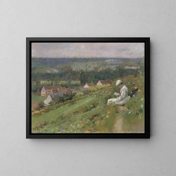 La vallée d'Arconville - Theodore Robinson — framed artwork on a wall