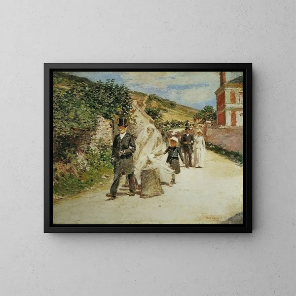La Marche nuptiale - Theodore Robinson — framed artwork on a wall