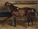 Paard bruin in de stallen - Théodore Géricault — weergave van het kunstwerk