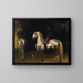 Paarden grijs getooid - Théodore Géricault — ingelijst kunstwerk aan de muur