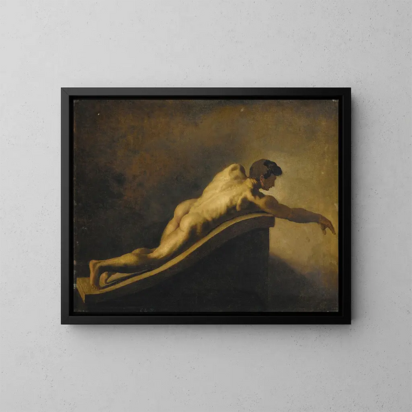 van een liggende man - Théodore Géricault — ingelijst kunstwerk aan de muur