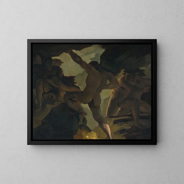 Episode van de oorlog der Titanen - Théodore Géricault — ingelijst kunstwerk aan de muur