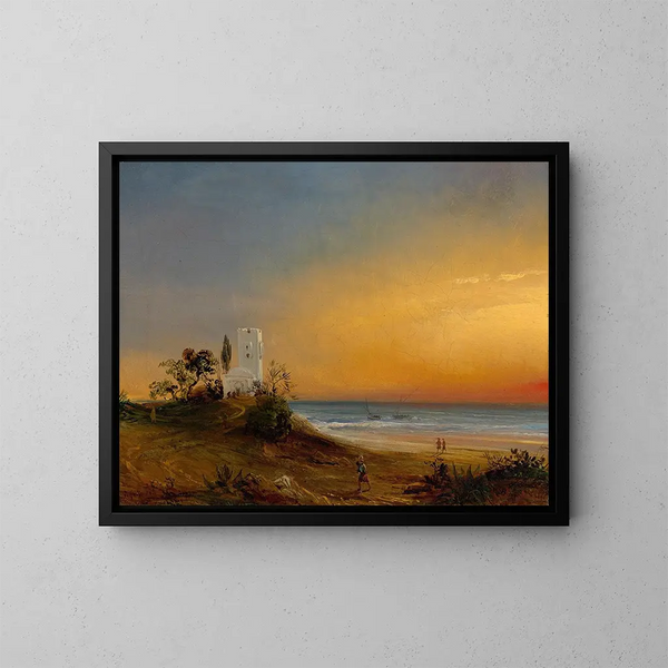 Côte in Algeria - Théodore Gudin — framed artwork on a wall