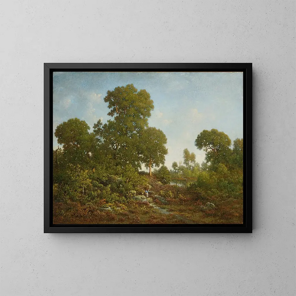 Lente - Théodore Rousseau — ingelijst kunstwerk aan de muur