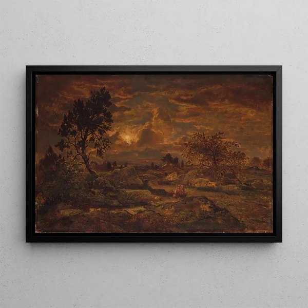 Thodore Rousseau - Sunset near Arbonne.webp