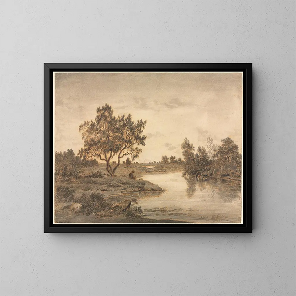 De Visser - Théodore Rousseau — ingelijst kunstwerk aan de muur