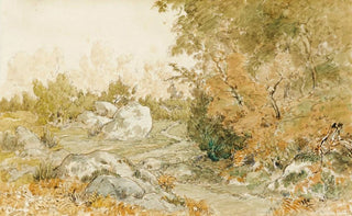Thodore Rousseau - The road to Paris  in Fontainebleau forest.webp