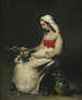 La Fleuriste - Théodule Ribot — weergave van het kunstwerk