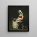 La Fleuriste - Théodule Ribot — ingelijst kunstwerk aan de muur