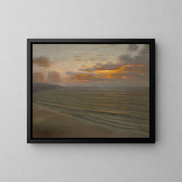 Effects of Light on the Sea - Thomas Alexander Harrison — framed artwork on a wall