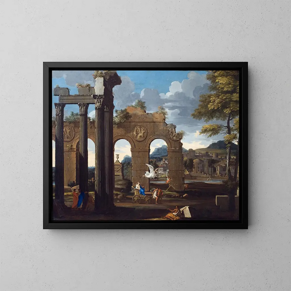 Cléobis en Biton - Thomas Blanchet — ingelijst kunstwerk aan de muur