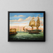 Baai van New York bij zonsondergang - Thomas Chambers — ingelijst kunstwerk aan de muur