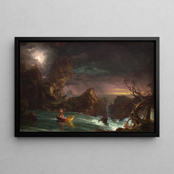 The Voyage of Life: Adulthood - Thomas Cole — framed artwork on a wall