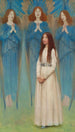 Une vision d'anges - Thomas Cooper Gotch — weergave van het kunstwerk