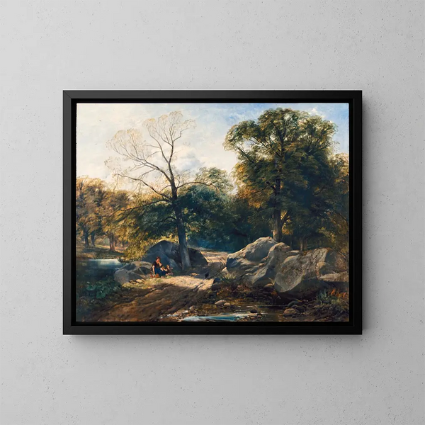 Rest on the Way - Thomas Creswick — framed artwork on a wall