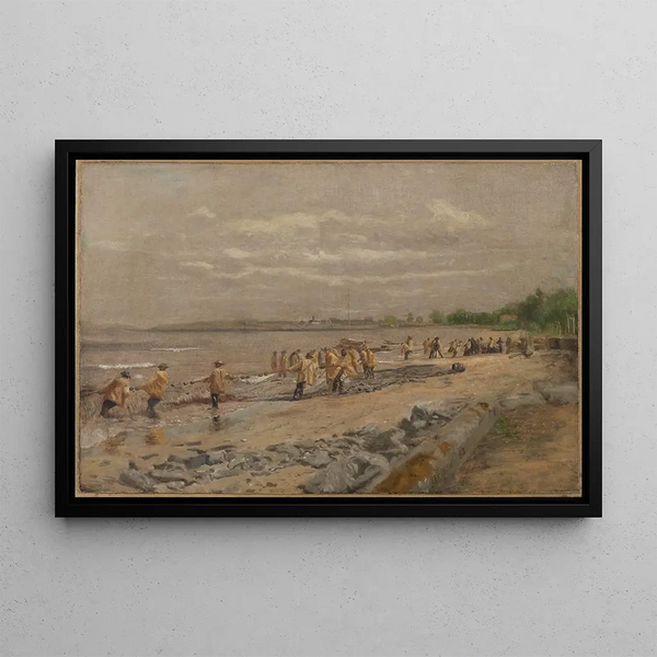 Halage van de Seine - Thomas Eakins — ingelijst kunstwerk aan de muur