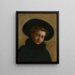 portret van Lillian Hammit, meisje met grote hoed - Thomas Eakins — ingelijst kunstwerk aan de muur