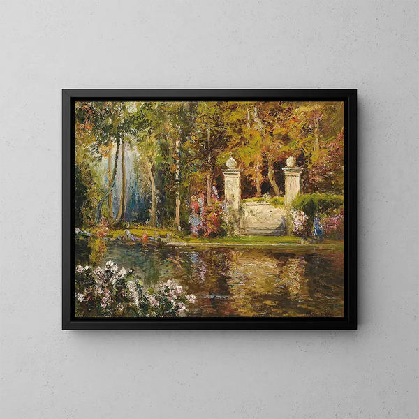 By the Water's Edge - Thomas Edwin Mostyn — framed artwork on a wall