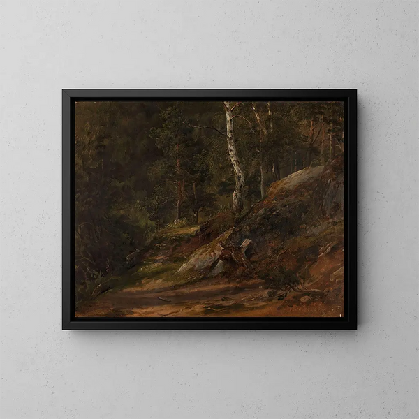 Study of the Romsdal Forest - Thomas Fearnley — framed artwork on a wall