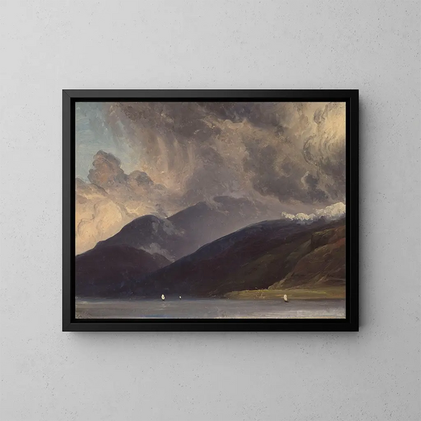 Balestrand on the Sognefjord - Thomas Fearnley — framed artwork on a wall