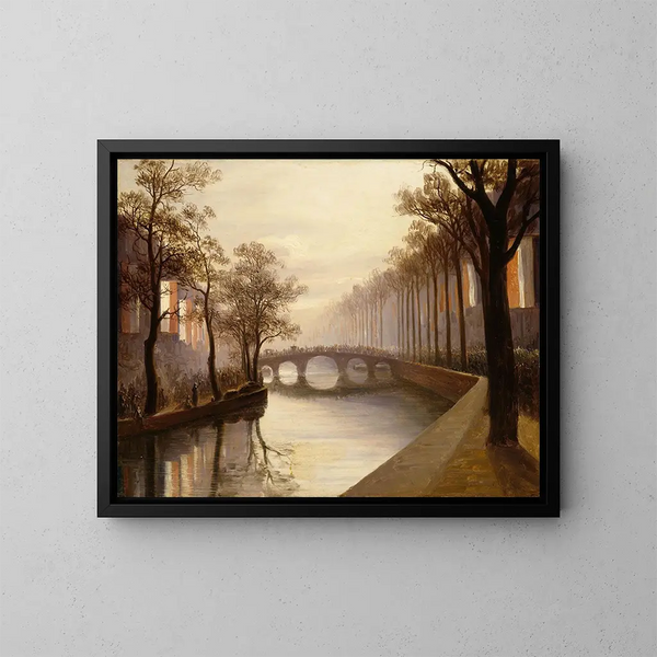 La procession cérémonielle du roi Guillaume II à Amsterdam en 1840 - Thomas Fearnley — framed artwork on a wall