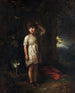 Een jongen met een kat Ochtend - Thomas Gainsborough — weergave van het kunstwerk
