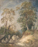 Weg door het platteland met zigeuners in rust - Thomas Gainsborough — weergave van het kunstwerk