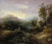 Landschap met berg en brug - Thomas Gainsborough — weergave van het kunstwerk