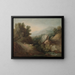 Bosrijk landschap met rotsen, een vallei en een waterval - Thomas Gainsborough — ingelijst kunstwerk aan de muur